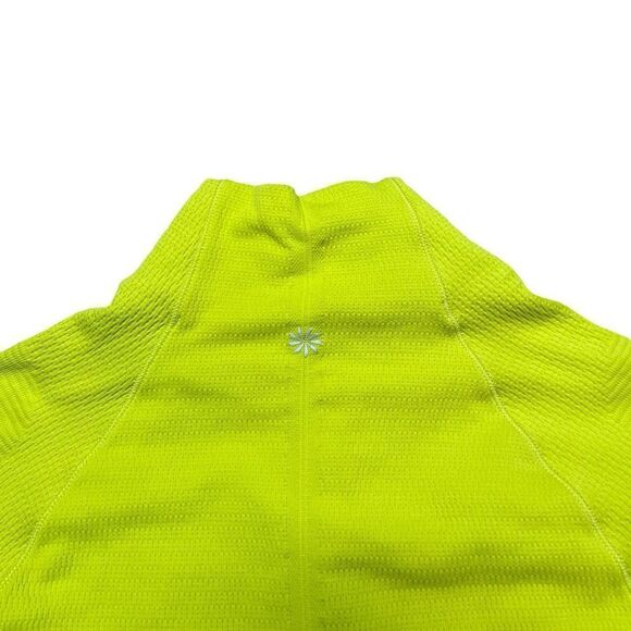 ATHLETA Mock Neck Half Zip Long Sleeve Top Lime green Size XS - Picture 4 of 7
